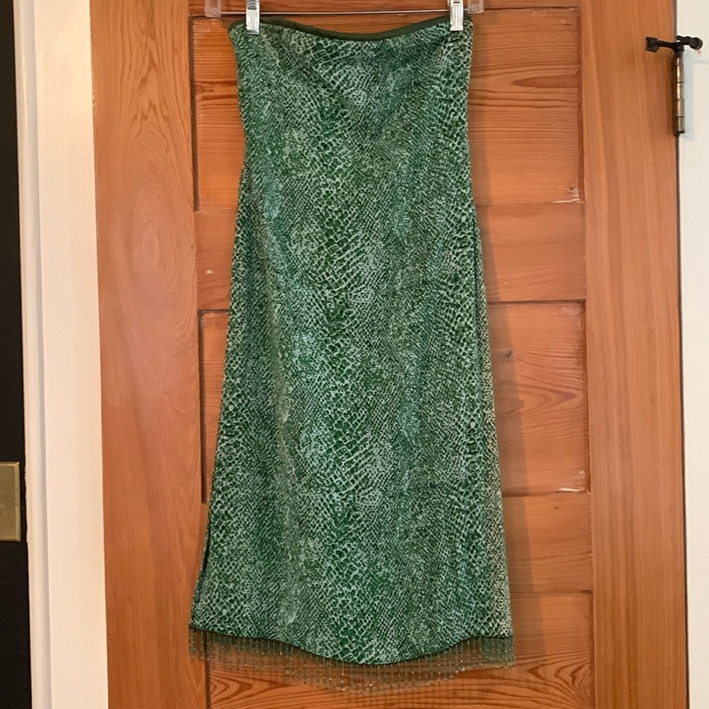 Vintage silk strapless dress sz 2